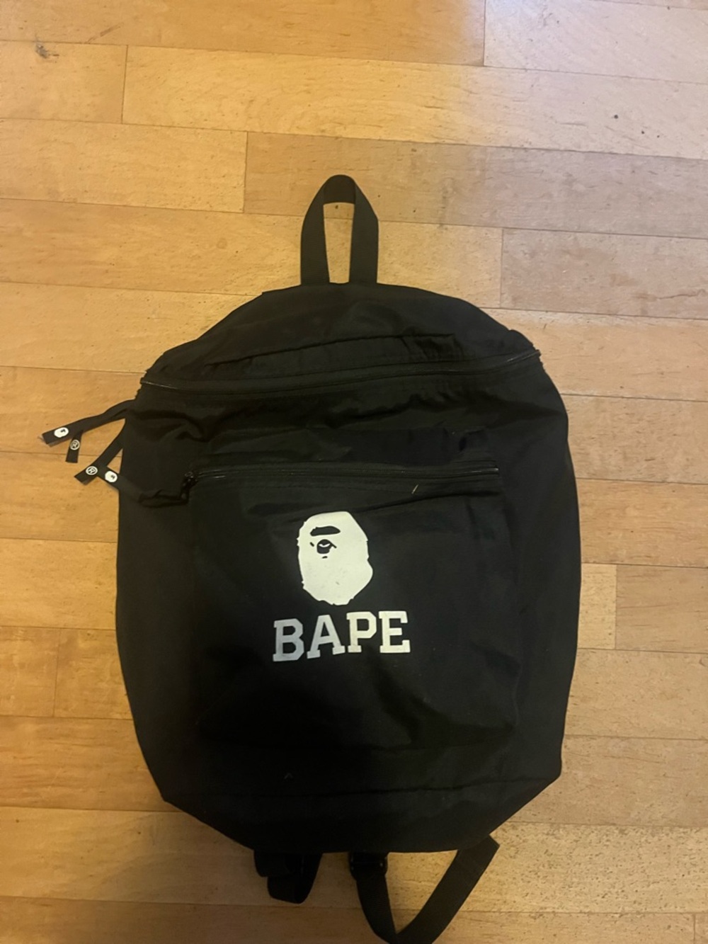 Rare BAPE Black Backpack with Iconic Ape Logo